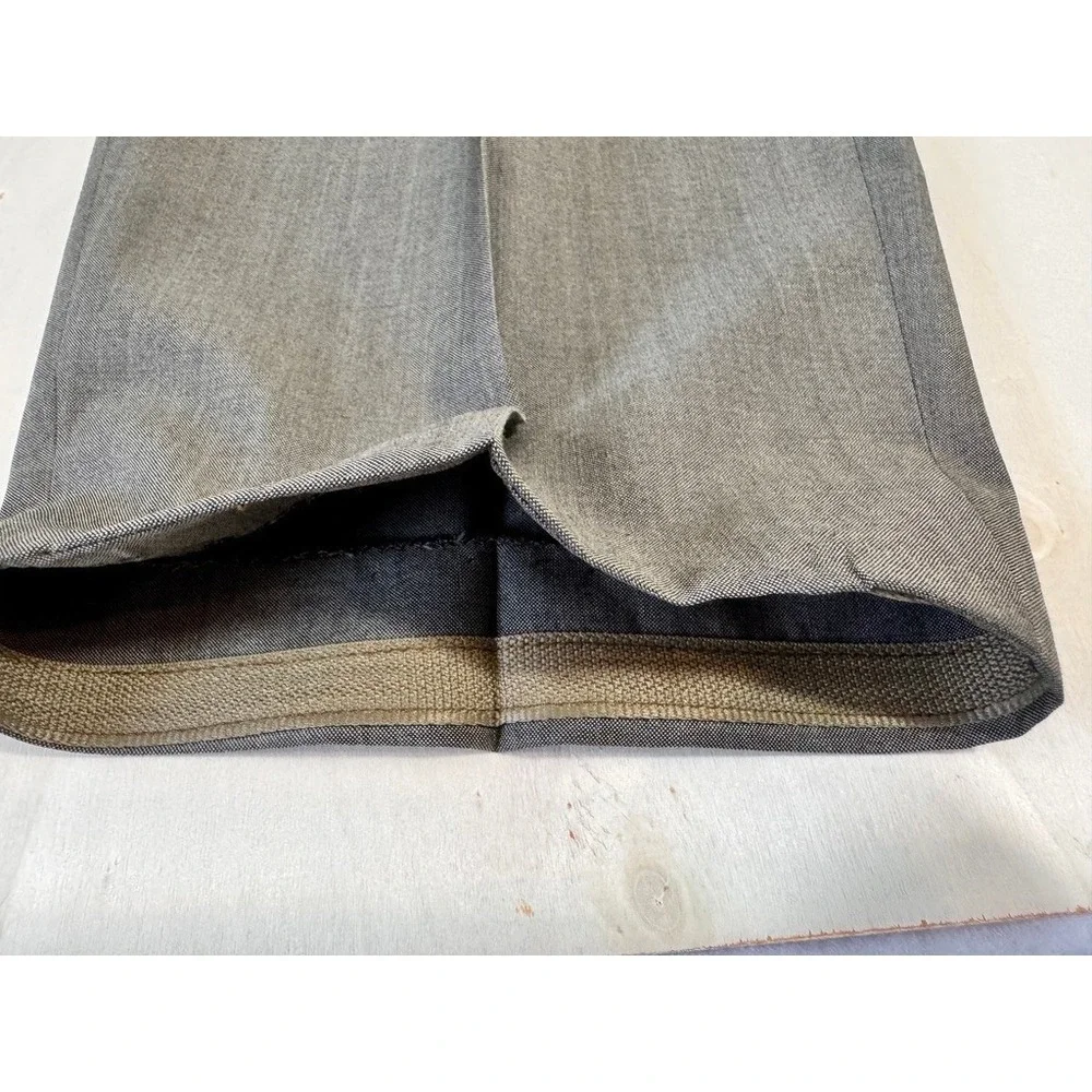Gianni Versace VTG Mens Gray 100% Lana Wool Triple Pleated Trousers Italy 31x30